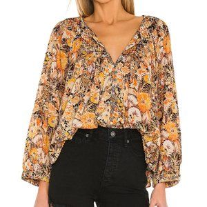 NWT Free People Cool Meadow Floral Printed Top, M